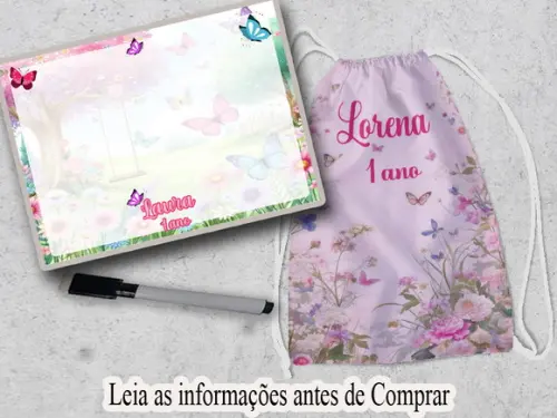 Mochilinha e Lousinha Magica Jardim das Borboletas