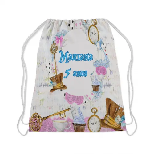 Mochilinha Personalizada Alice No Pais Das Maravilhas
