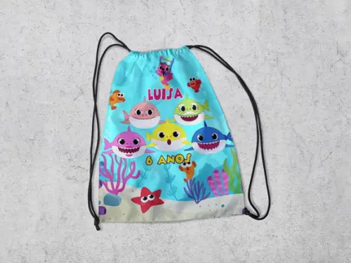 Mochilinha Personalizada Baby Shark