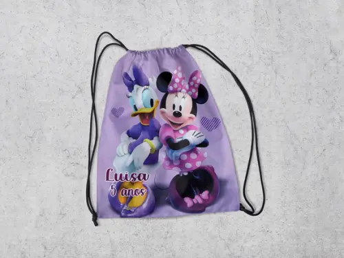 Mochilinha para Lembrancinhas da Minnie e da Margarida