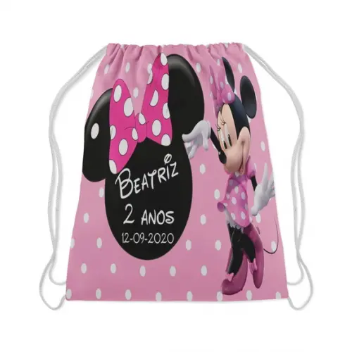 Mochilinha Personalizada da Minnie Rosa