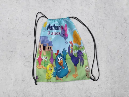 Mochilinha Personalizada da Galinha Pintadinha