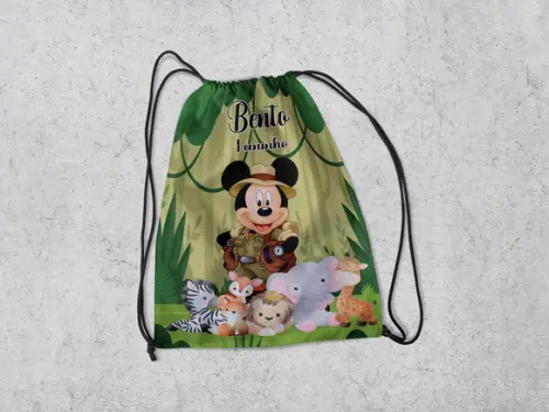Mochilinha Personalizada do Mickey Safari