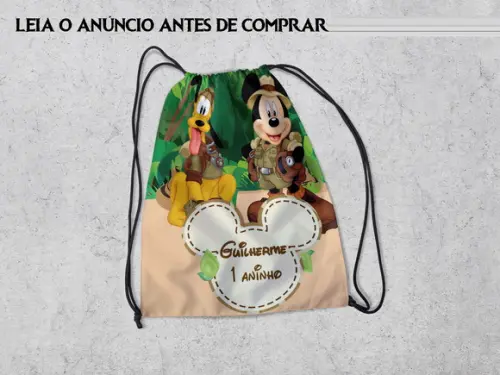Mochilinha Personalizada do Mickey Safari
