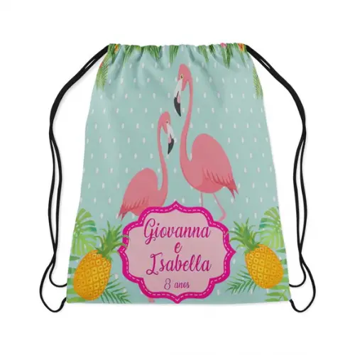 Mochilinha Personalizada Flamingos