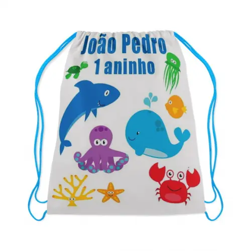 Mochilinha Personalizada Fundo do Mar