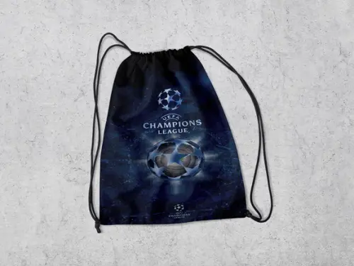 Mochilinha Personalizada Futebol Taça Champions