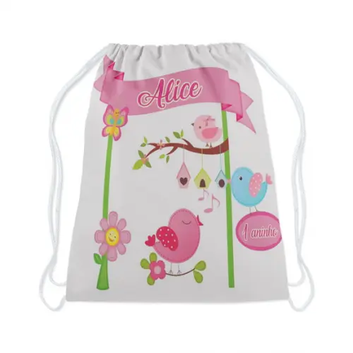Mochilinha Personalizada Jardim Encantado