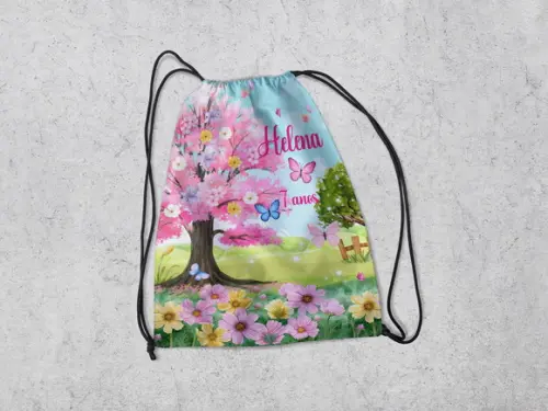 Mochilinha Personalizada Jardim Encantado