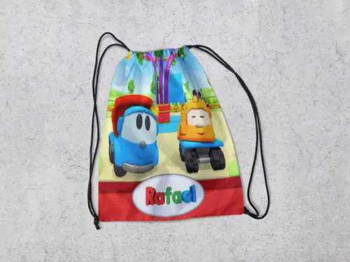 Mochilinha Personalizada Leo e o Caminhão