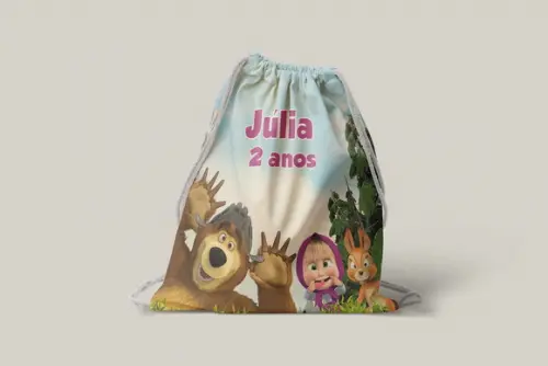 Mochilinha Personalizada Marsha e o Urso