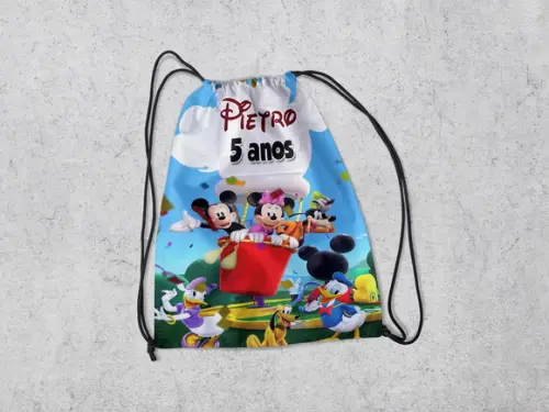 Mochilinha Personalizada Mickey e Minnie