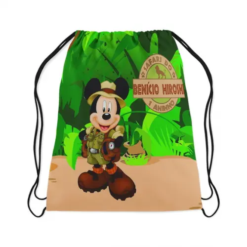 Mochilinha Personalizada Mickey Safari