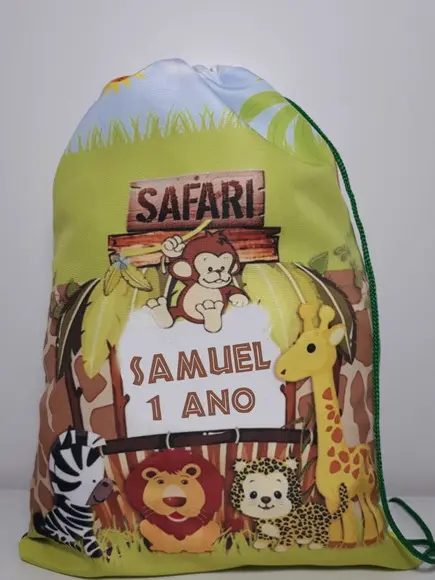 Mochilinha Personalizada Safari Baby