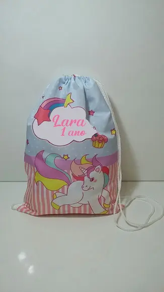 Mochilinha Personalizada Unicornio