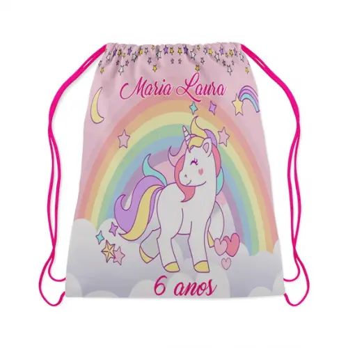 Mochilinha Personalizada Unicornio