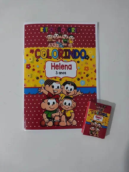 Revistinha de Colorir Personalizada Turma da Monica