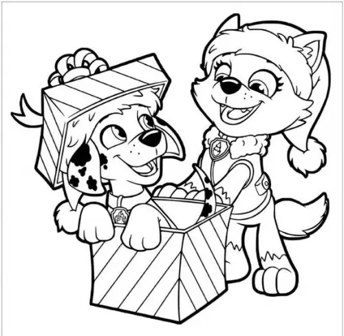 Revistinha e Giz de Cera para Colorir da Patrulha Canina
