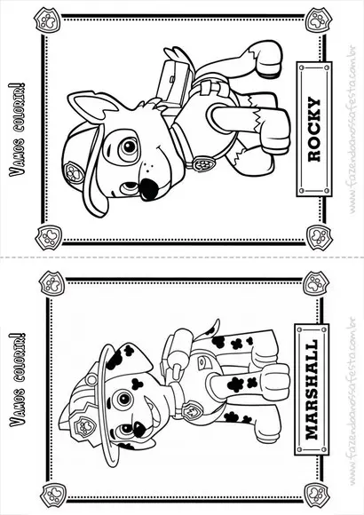Revistinha e Giz de Cera para Colorir da Patrulha Canina