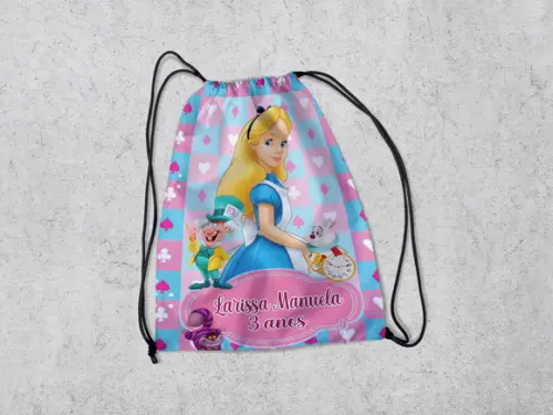 Sacolinha Surpresa Mochila Alice no Pais das Maravilhas