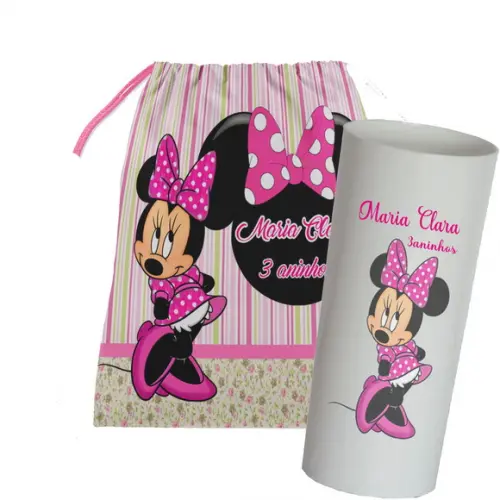 Saquinho Surpresa e Copo Long Drink da Minnie