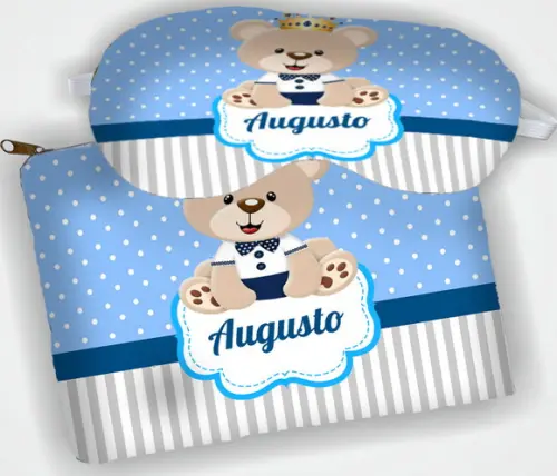 1kit Necessare e Mascara de Dormir Ursinho Realeza