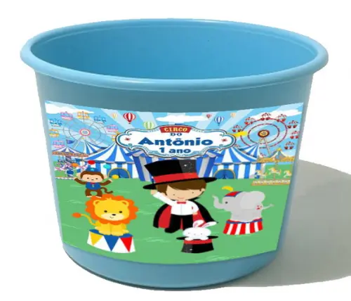 Balde de Pipoca 1,5 Personalizado Circo