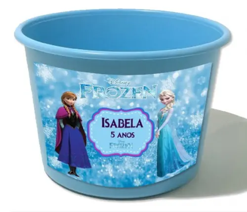 Balde de Pipoca 1.5 Lembrancinhas da Ana e da Elsa Frozen