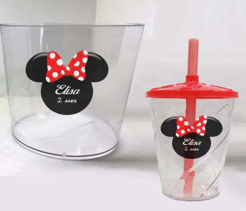 Balde de Pipoca e Copo Twister da Minnie