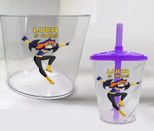 Balde de Pipoca e Copo Twister Lembrancinhas do Batman