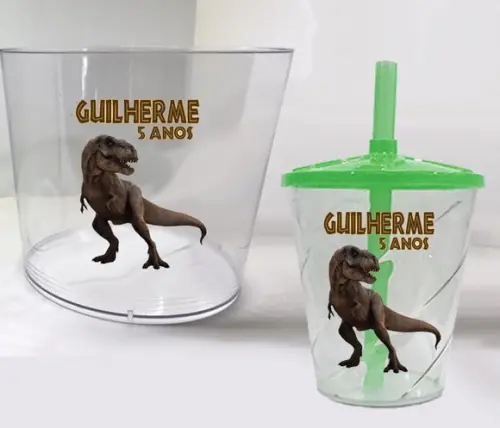 Balde de Pipoca Jurassic Park Dinossauros