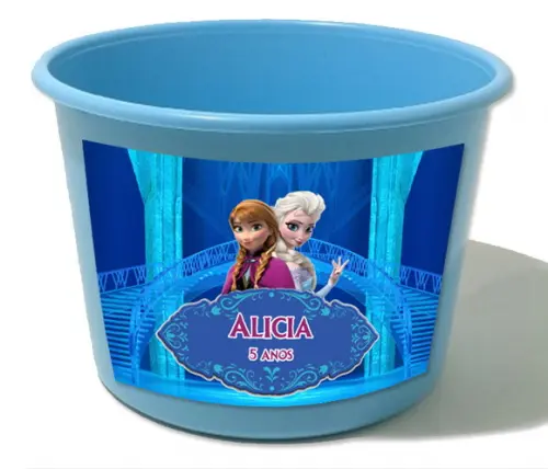 Balde de Pipoca Personalizado da Frozen