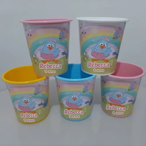 Balde de Pipoca Personalizado da Galinha Pintadinha