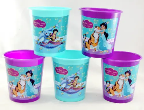 Balde de Pipoca Personalizado da Princesa Jasmine e Aladim