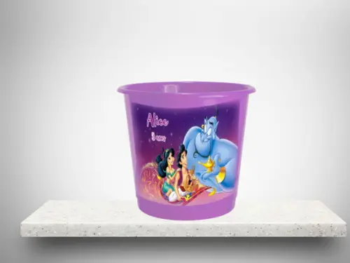 Balde de Pipoca Personalizado Jasmine e Aladim