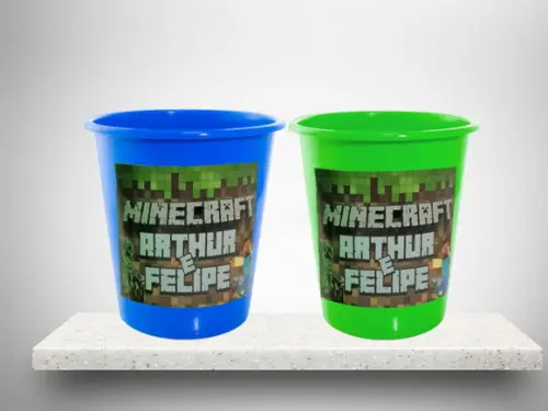 Baldinho de Pipoca 1 Litro Personalizado Minecraff