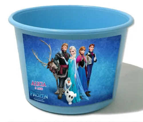 Baldinho de Pipoca 1,5 Personalizado Festa Frozen
