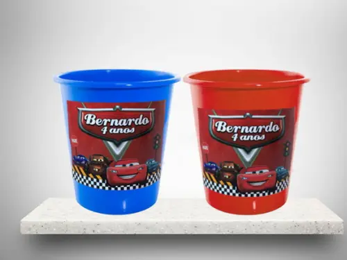 Baldinho de Pipoca Personalizado Carros Disney Macqueen