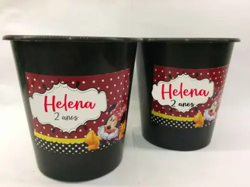 Baldinho de Pipoca Personalizado Minnie Mouse