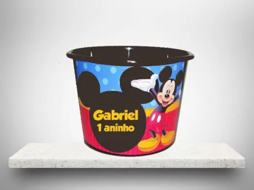 Baldinho de Pipoca Personalizado Mickey