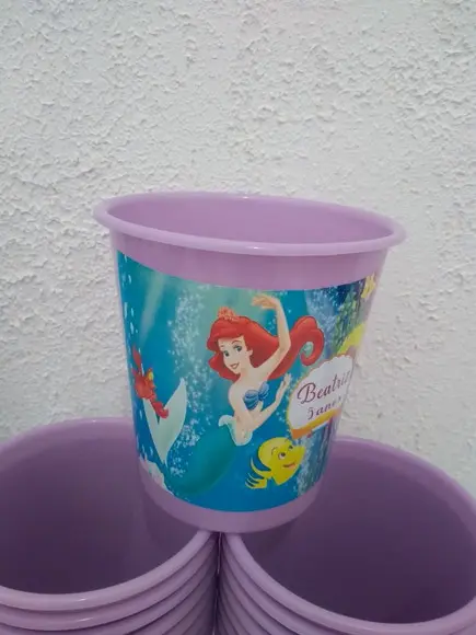 Baldinho de Pipoca Personalizado Sereia Ariel