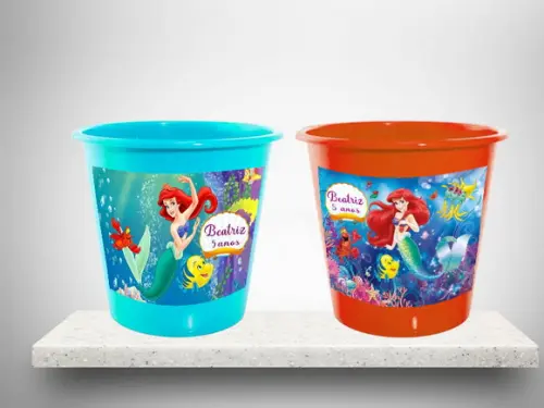 Baldinho de Pipoca Sereia Ariel