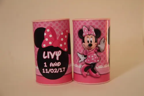 Cofrinho Lembrancinhas Aniversario Personalizado da Minnie