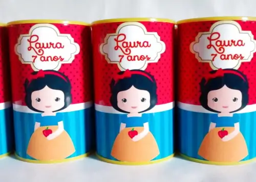 Cofrinho Lembrancinhas Personalizado da Branca de Neve Baby