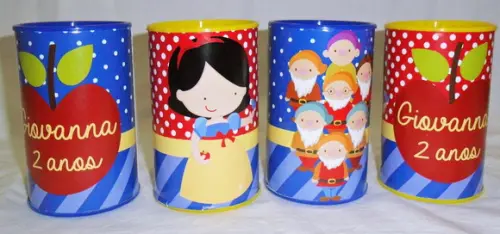 Cofrinho Personalizada da Branca de Neve e 7 Anões Baby