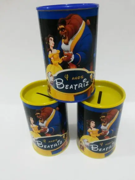 Cofrinho Personalizado da Bela e a Fera