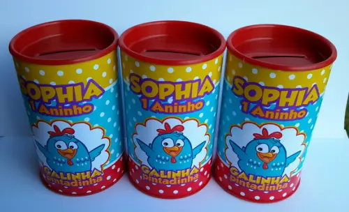 Cofrinho Personalizado da Galinha Pintadinha