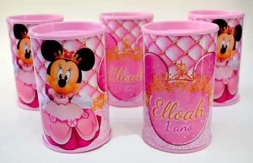 Cofrinho Personalizado para Lembrancinhas da Minnie Realeza
