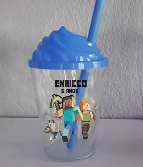 Copo com a Tampa Chantilly Minecraft