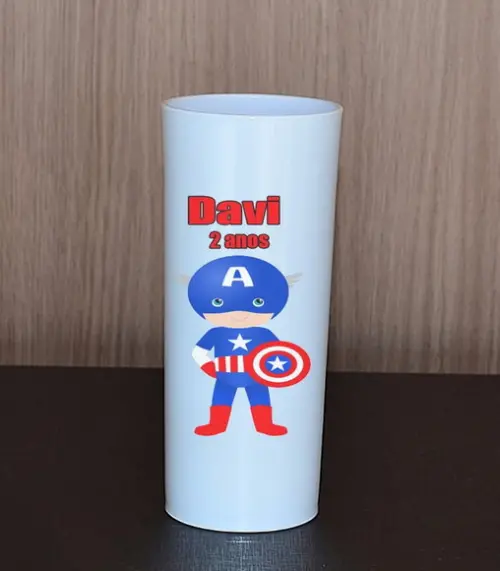 Copo Long Drink do Capitão America